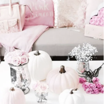 pink halloween decor