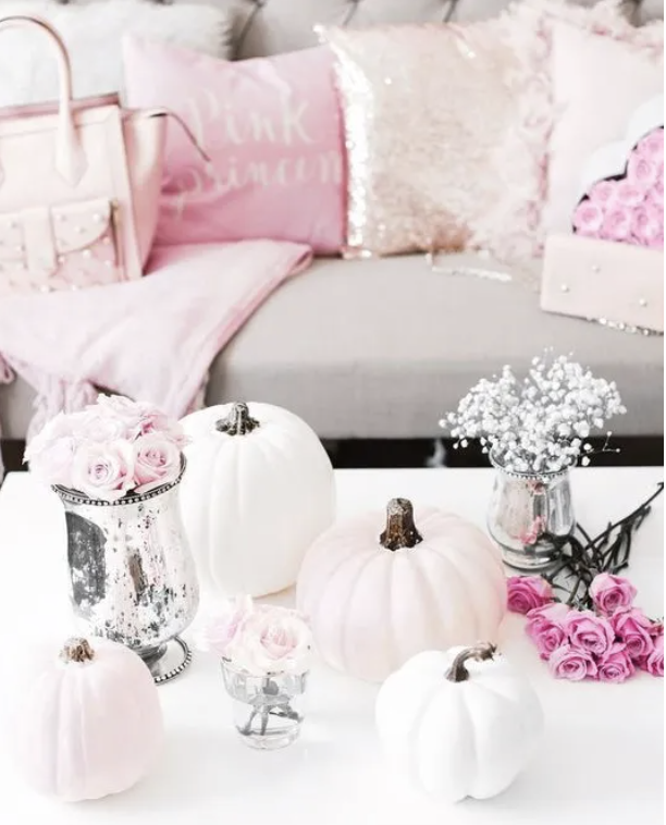 pink halloween decor