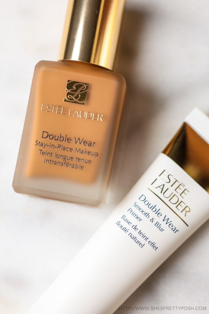 estee lauder double wear foundation and smooth and blur primer